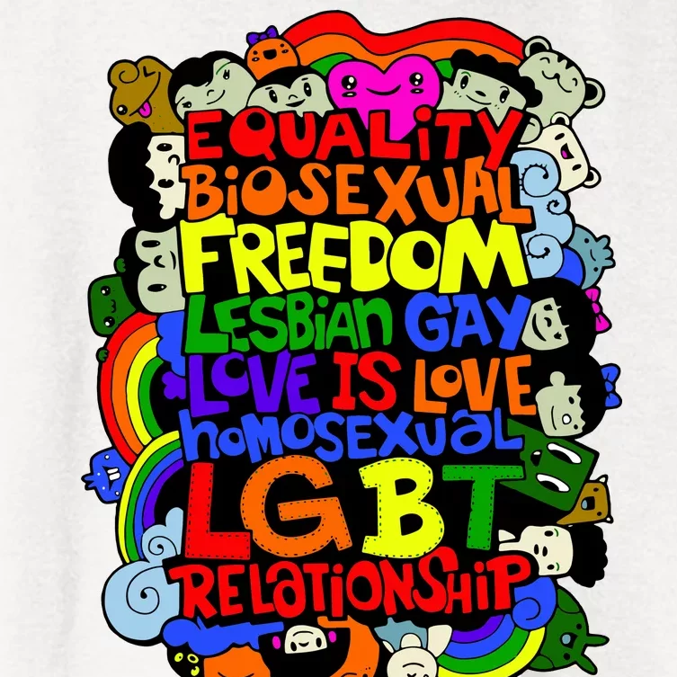 LGBT Illustration Women's Crop Top Tee