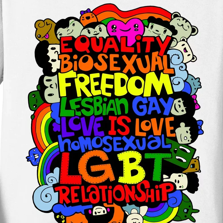 LGBT Illustration Kids Long Sleeve Shirt