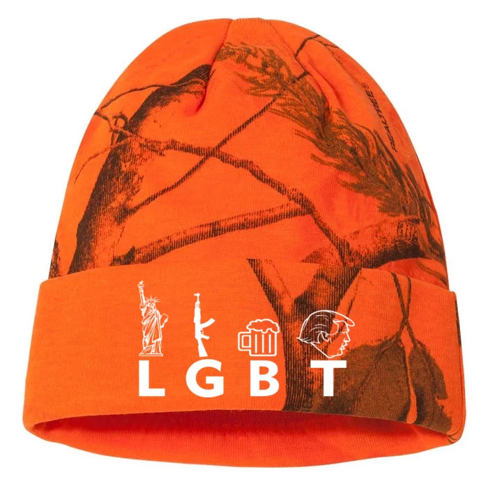 LGBT Lady Liberty Guns Beer Trump Donald Trump Kati - 12in Camo Beanie