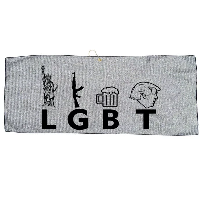 LGBT Lady Liberty Guns Beer Trump Donald Trump Large Microfiber Waffle Golf Towel