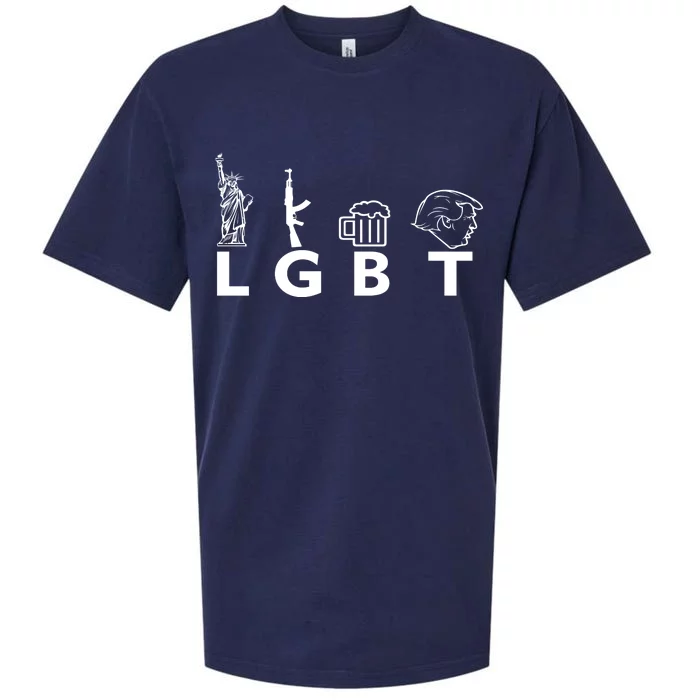 LGBT Lady Liberty Guns Beer Trump Donald Trump Sueded Cloud Jersey T-Shirt