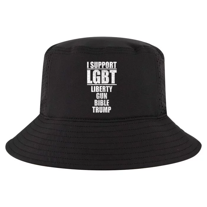 LGBT Liberty Gun Bible Trump Cool Comfort Performance Bucket Hat