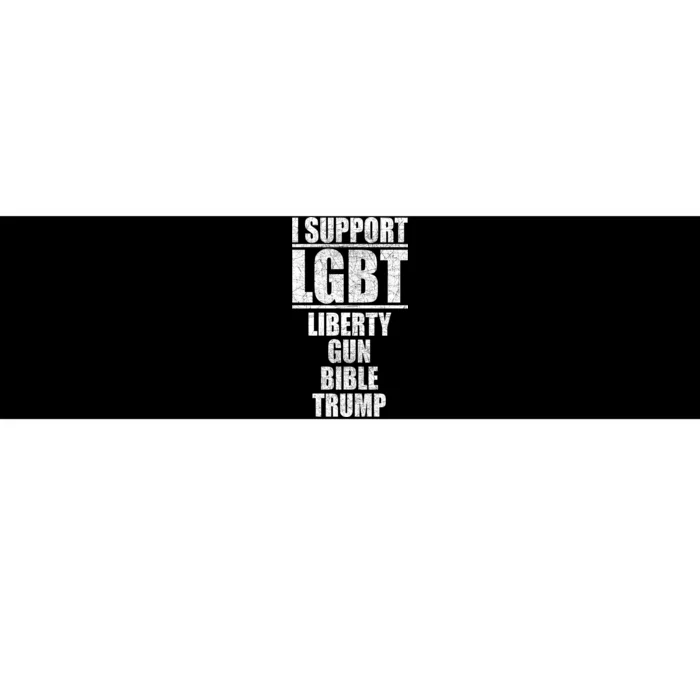 LGBT Liberty Gun Bible Trump Bumper Sticker