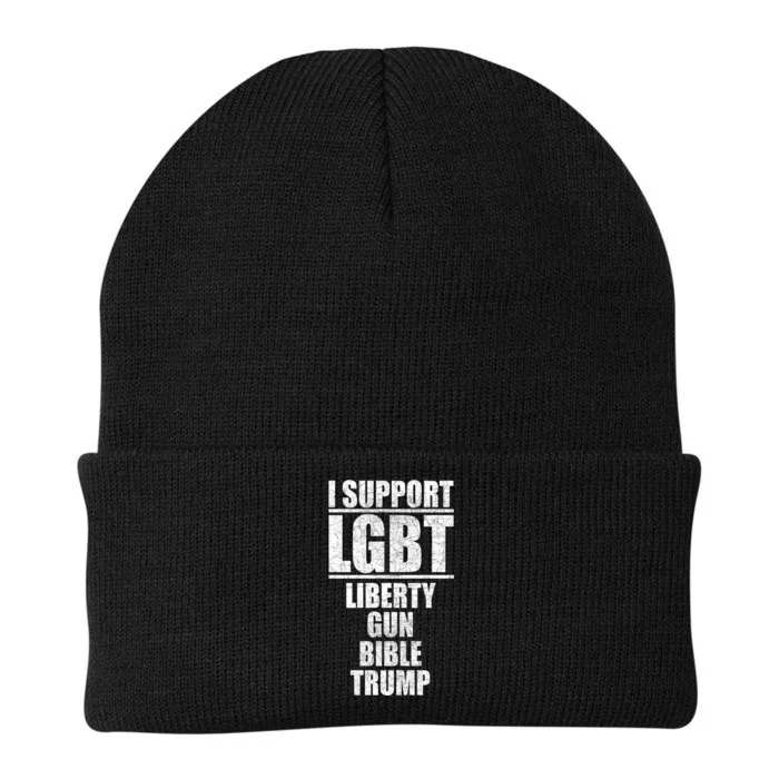 LGBT Liberty Gun Bible Trump Knit Cap Winter Beanie