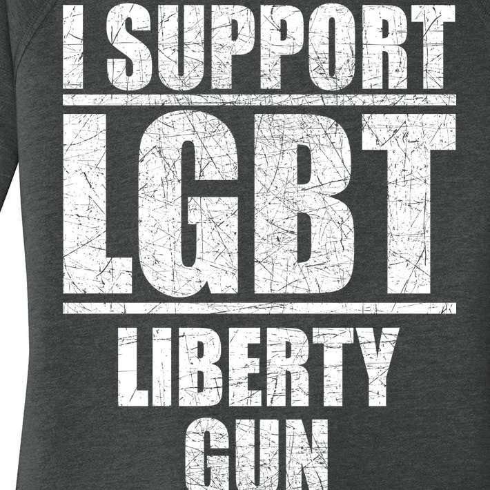 LGBT Liberty Gun Bible Trump Women’s Perfect Tri Tunic Long Sleeve Shirt