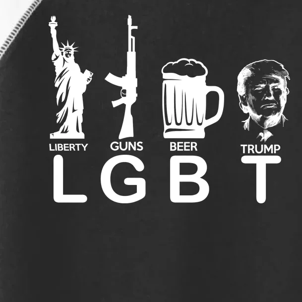 LGBT Liberty Guns Beer Pro Donald Trump Toddler Fine Jersey T-Shirt