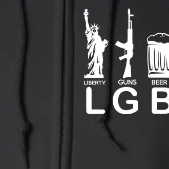 LGBT Liberty Guns Beer Pro Donald Trump Full Zip Hoodie