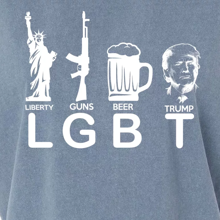 LGBT Liberty Guns Beer Pro Donald Trump Garment-Dyed Women's Muscle Tee