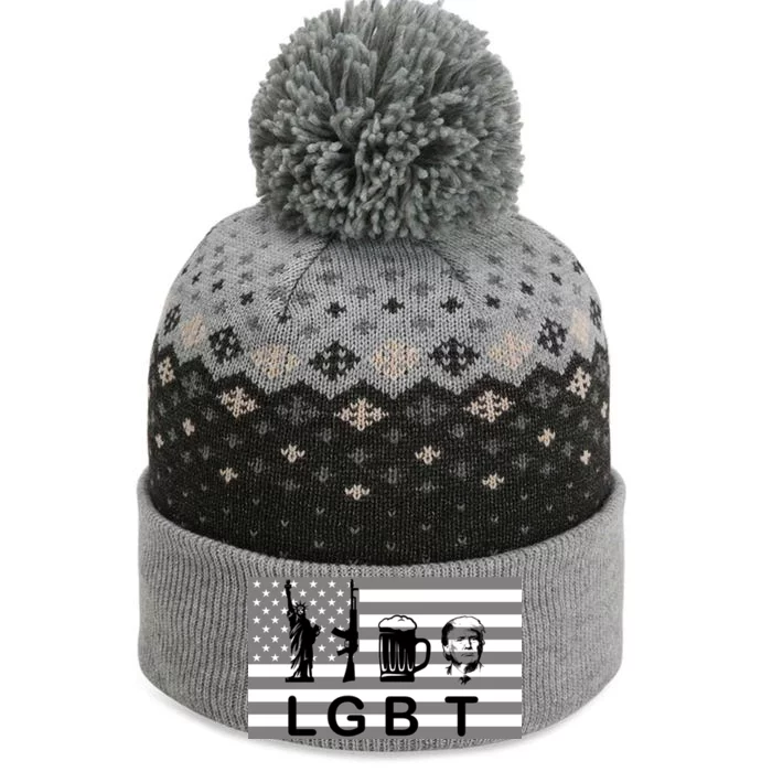 LGBT Liberty Guns Beer Trump The Baniff Cuffed Pom Beanie