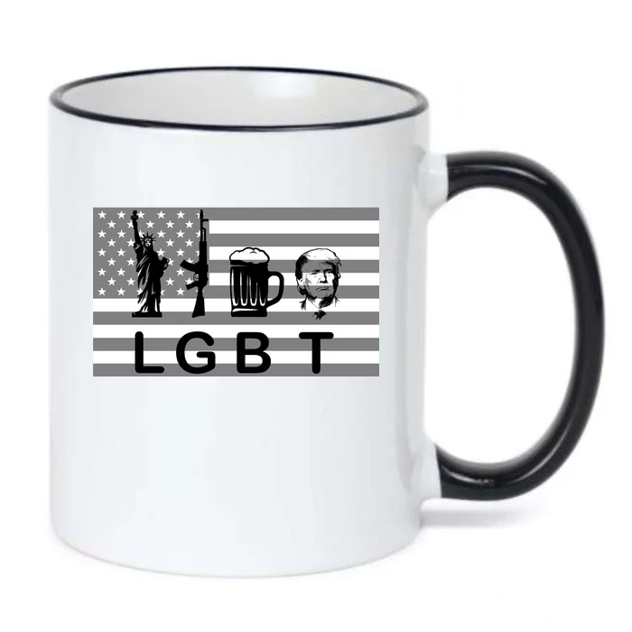 LGBT Liberty Guns Beer Trump Black Color Changing Mug