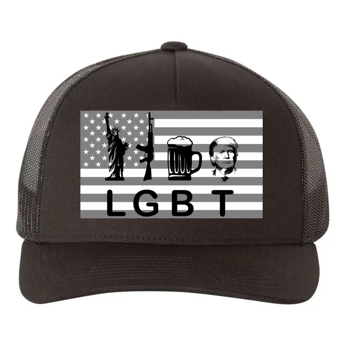 LGBT Liberty Guns Beer Trump Yupoong Adult 5-Panel Trucker Hat