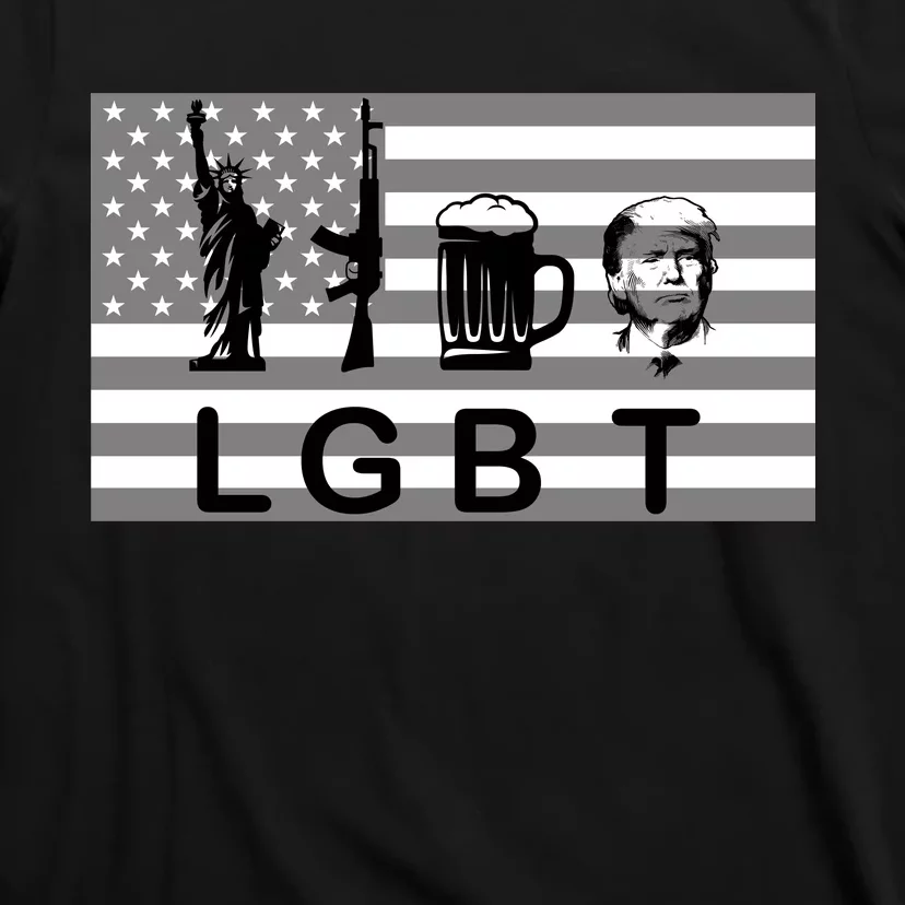 LGBT Liberty Guns Beer Trump T-Shirt