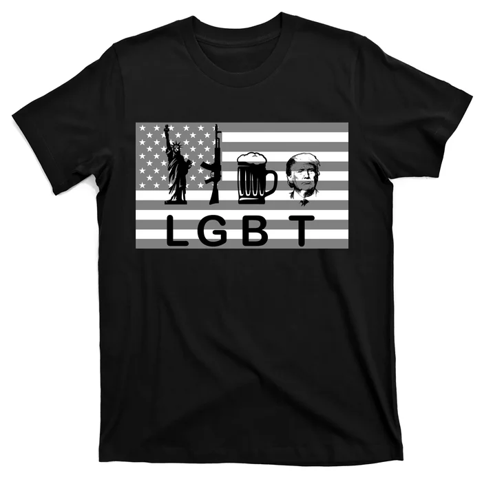 LGBT Liberty Guns Beer Trump T-Shirt