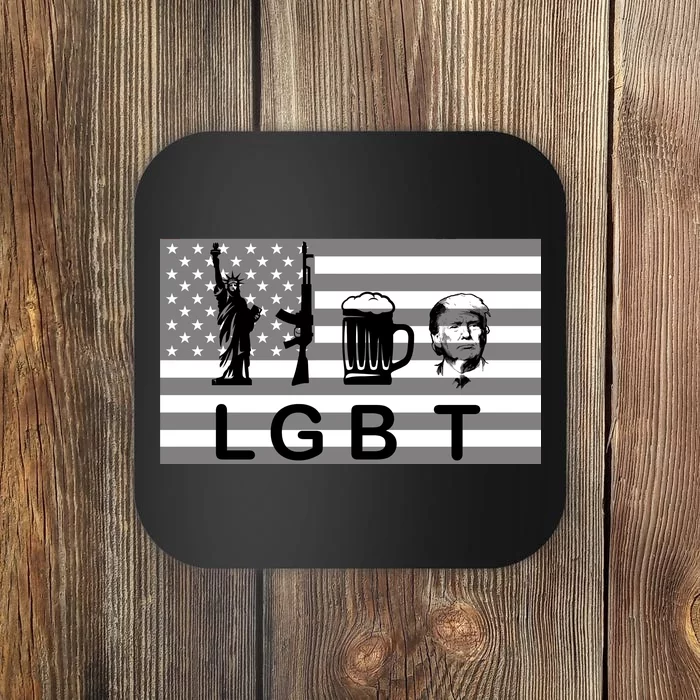 LGBT Liberty Guns Beer Trump Coaster