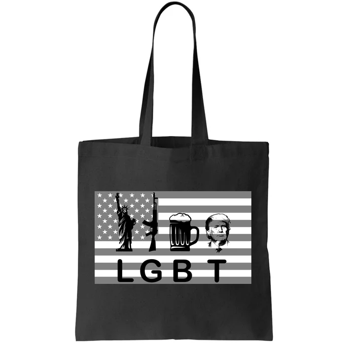 LGBT Liberty Guns Beer Trump Tote Bag