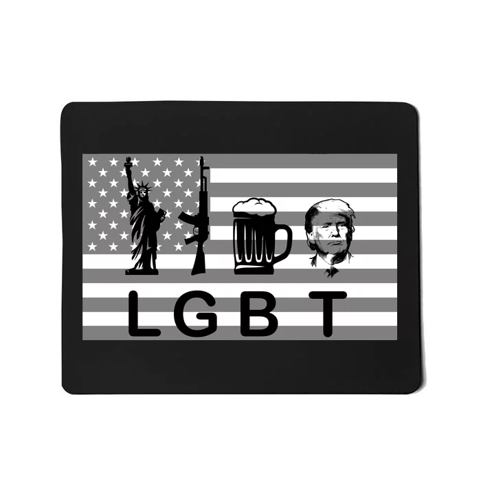 LGBT Liberty Guns Beer Trump Mousepad