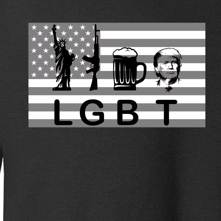 LGBT Liberty Guns Beer Trump Toddler Sweatshirt