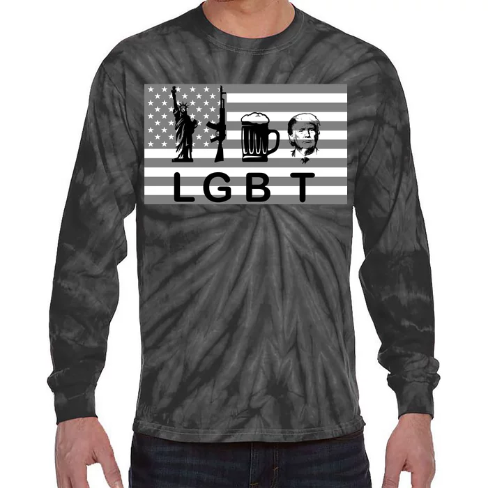 LGBT Liberty Guns Beer Trump Tie-Dye Long Sleeve Shirt