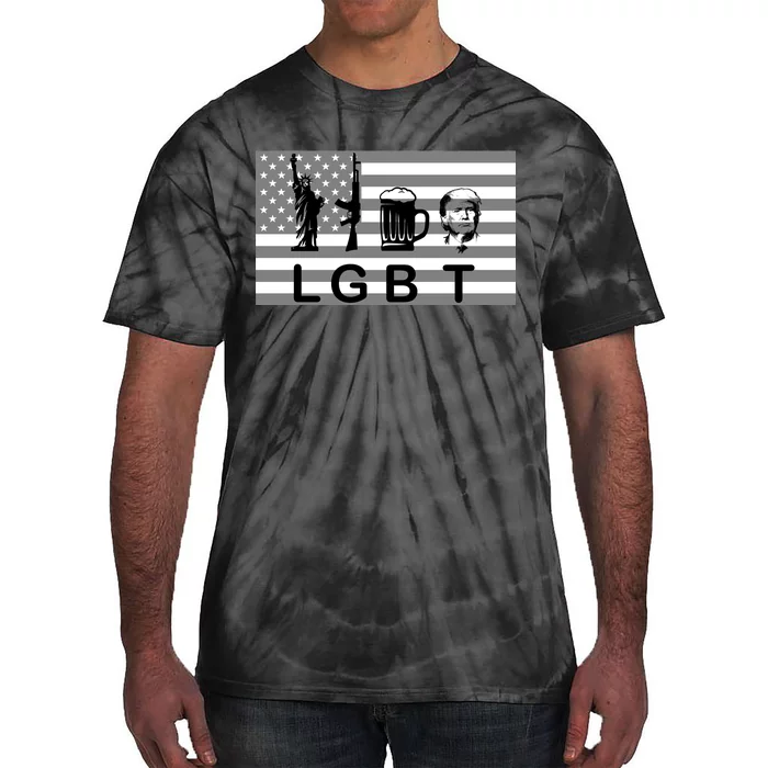 LGBT Liberty Guns Beer Trump Tie-Dye T-Shirt