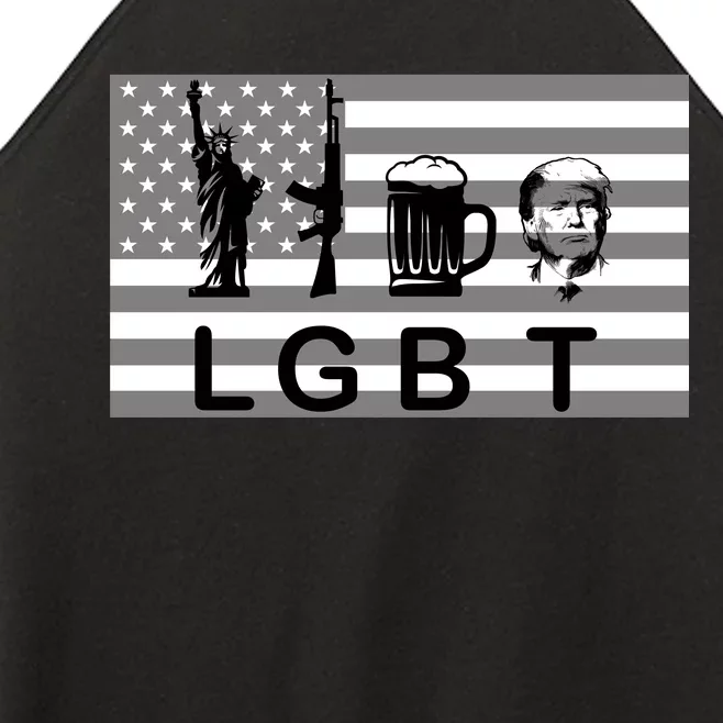 LGBT Liberty Guns Beer Trump Women’s Perfect Tri Rocker Tank