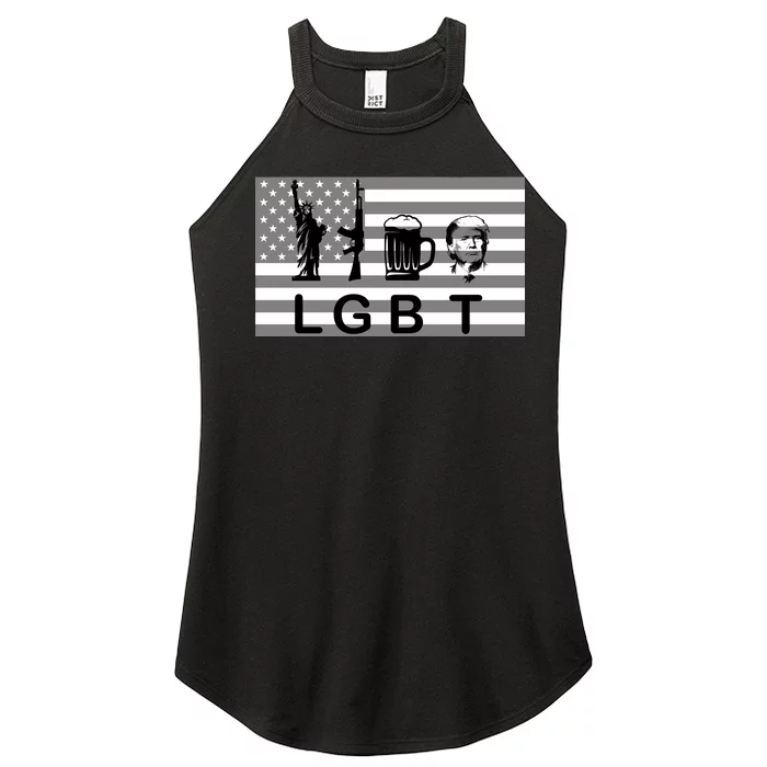 LGBT Liberty Guns Beer Trump Women’s Perfect Tri Rocker Tank