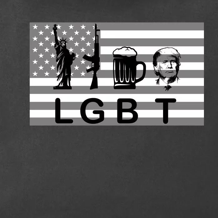 LGBT Liberty Guns Beer Trump Zip Tote Bag