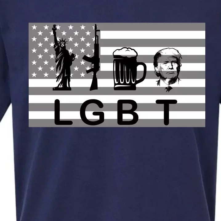 LGBT Liberty Guns Beer Trump Sueded Cloud Jersey T-Shirt