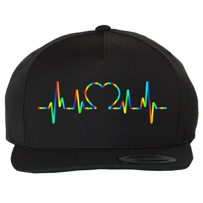 LGBT Love Heart Pulse Wool Snapback Cap