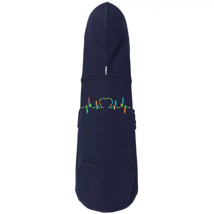 LGBT Love Heart Pulse Doggie 3-End Fleece Hoodie