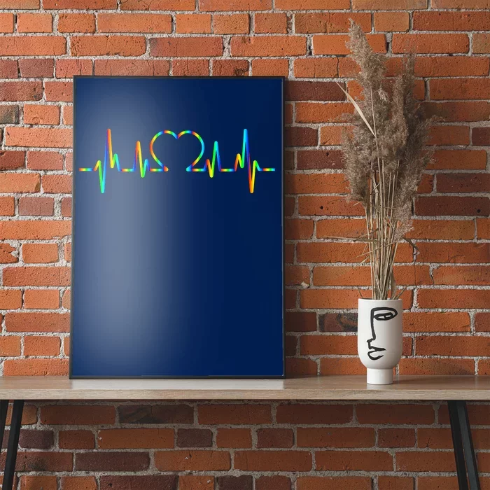 LGBT Love Heart Pulse Poster