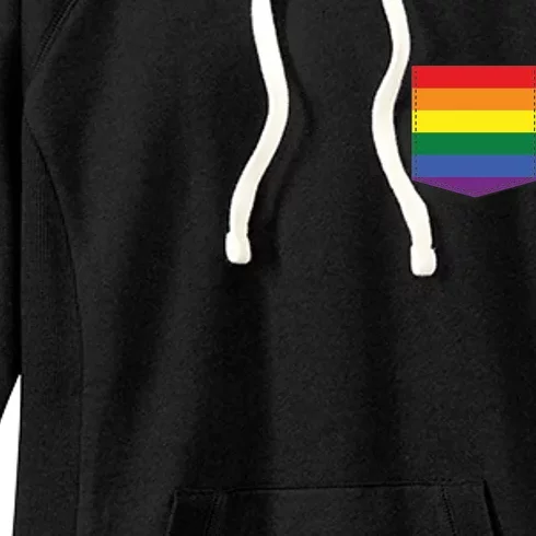 LGBT Rainbow Pocket Women's Fleece Hoodie