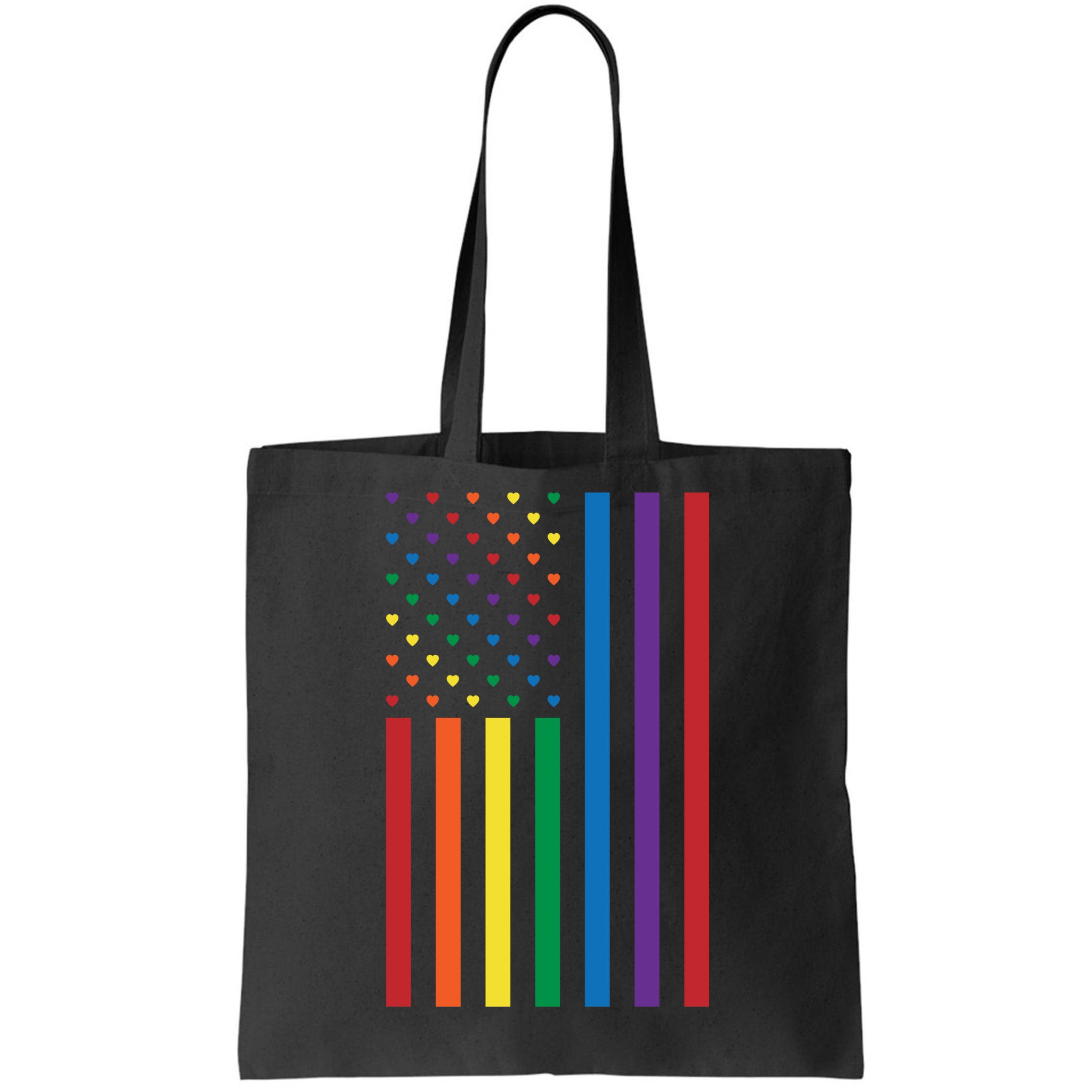 Rainbow Pride Tote Bag LGBTQ Gay Flag 100% Cotton Shopping Bag