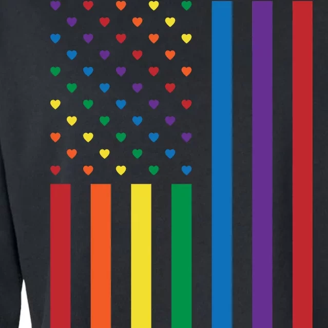 LGBT Rainbow Pride Flag Cropped Pullover Crew