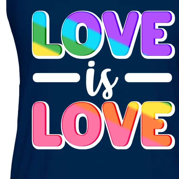 LGBTQ Love Is Love Ladies Essential Flowy Tank