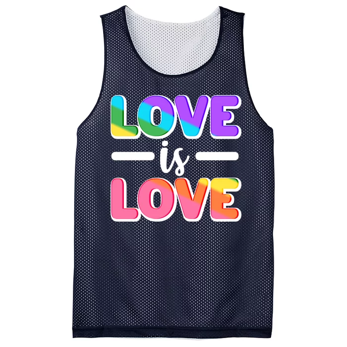 LGBTQ Love Is Love Mesh Reversible Basketball Jersey Tank