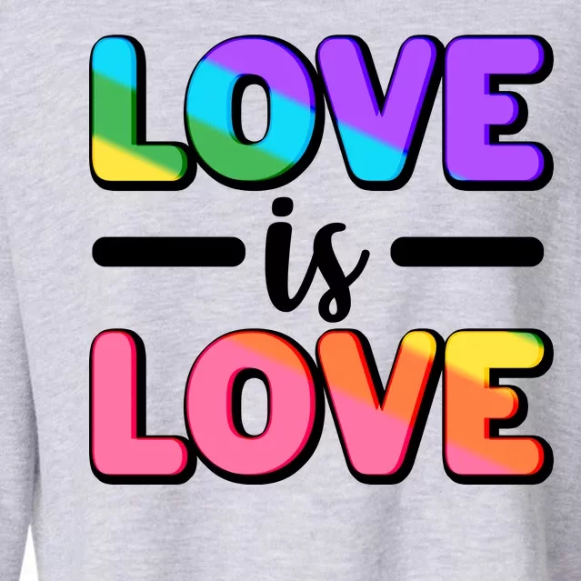 LGBTQ Love Is Love Cropped Pullover Crew