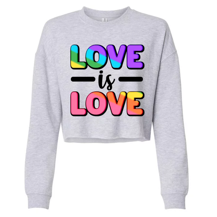 LGBTQ Love Is Love Cropped Pullover Crew