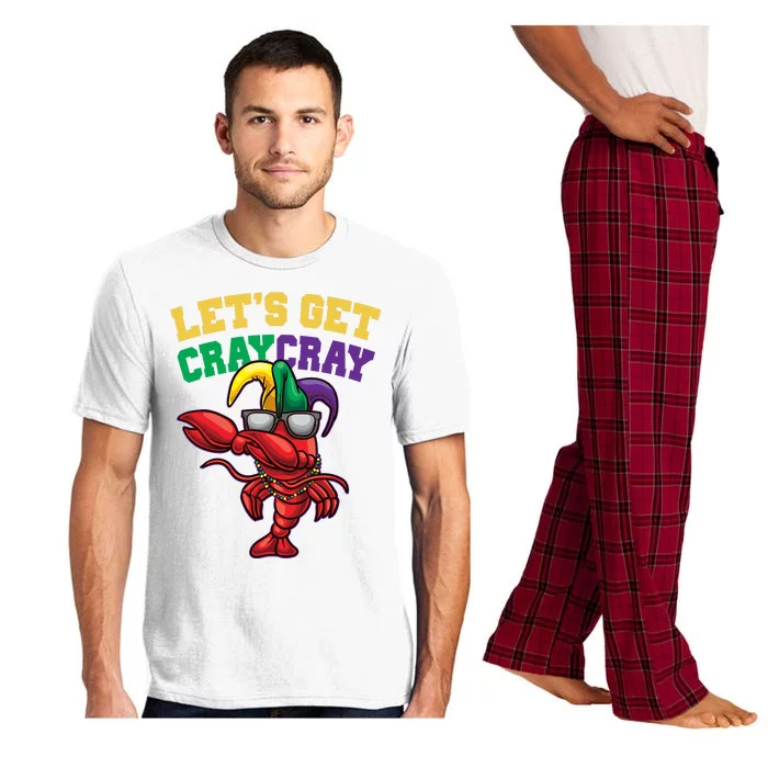 Lets Get Cray Cray Dabbing Crawfish Mardi Gras Pajama Set