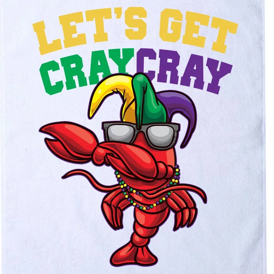 Lets Get Cray Cray Dabbing Crawfish Mardi Gras Platinum Collection Golf Towel