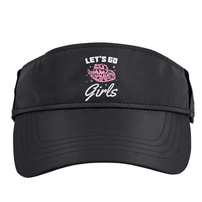 LetS Go Cowgirl Southern Western Cute Cowboy Hat Gift Adult Drive Performance Visor