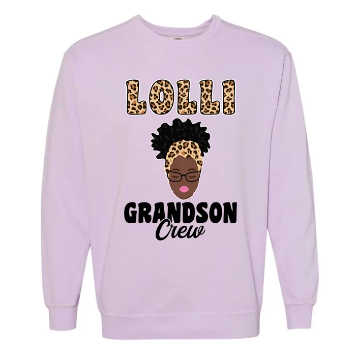 Lolli Grandson Crew Grandma Gift Garment-Dyed Sweatshirt