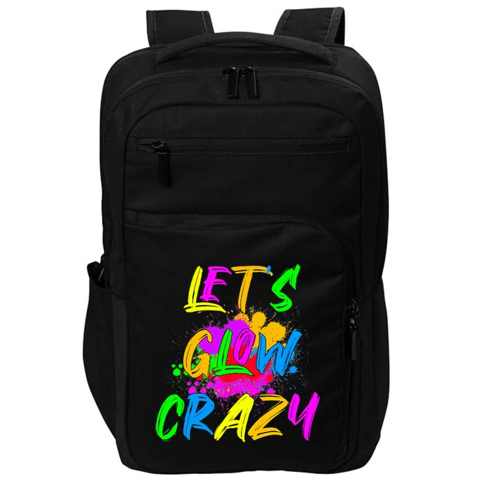 Let's Glow Crazy Outfit Retro Colorful Party Impact Tech Backpack