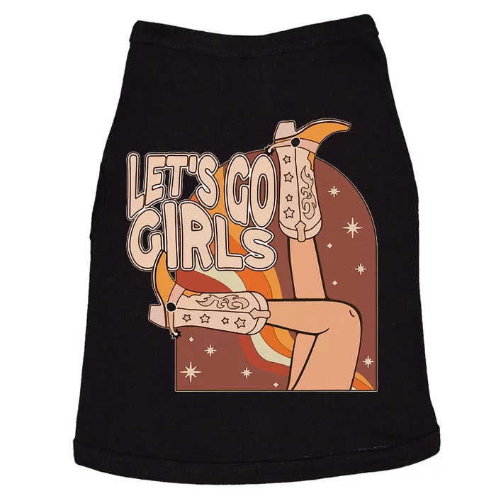 Lets Go Cowgirl Bachelorette Design Doggie Tank