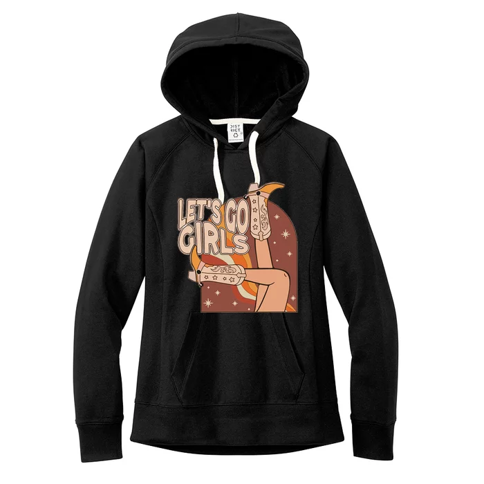 Lets Go Cowgirl Bachelorette Design Women's Fleece Hoodie