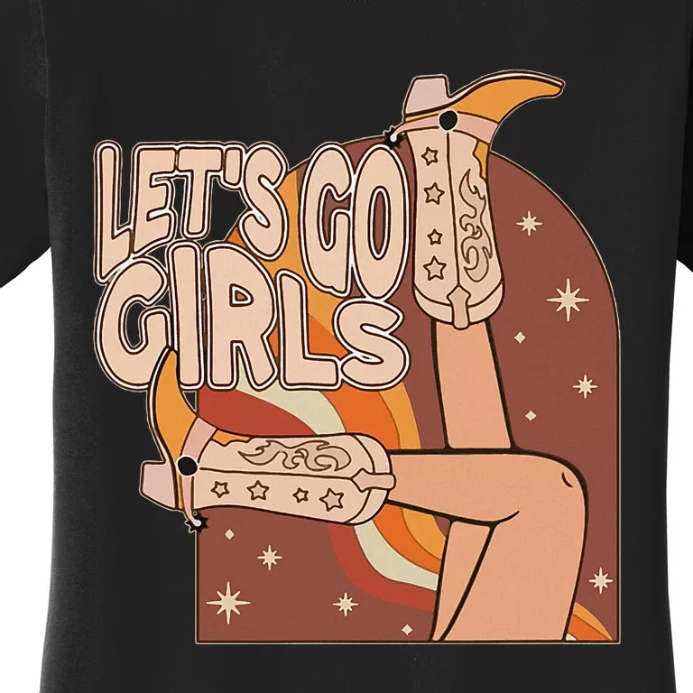 Lets Go Cowgirl Bachelorette Design Women's T-Shirt