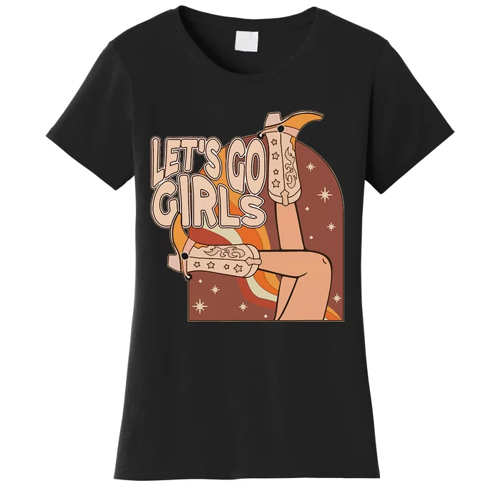 Lets Go Cowgirl Bachelorette Design Women's T-Shirt