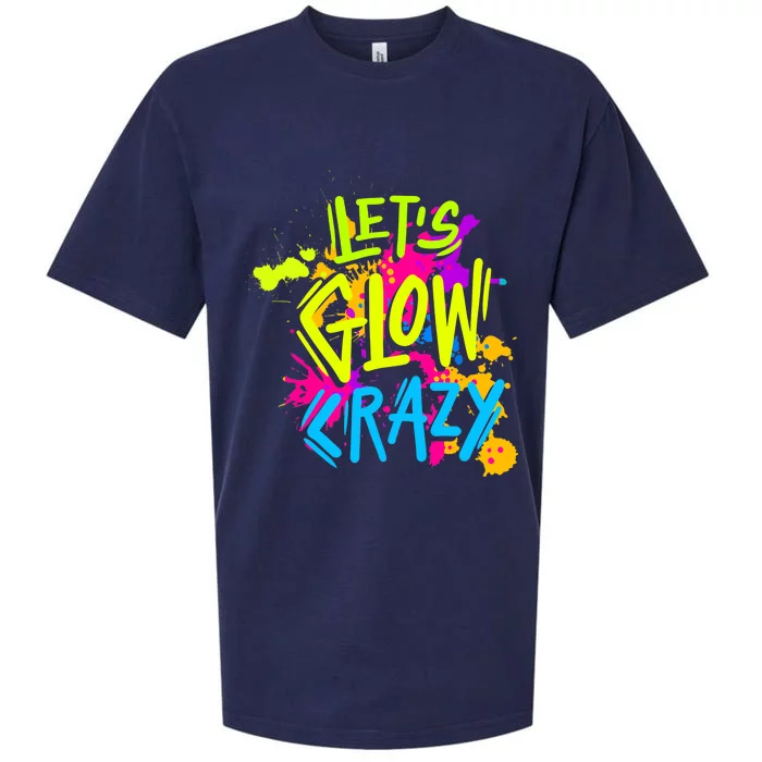 Let's Glow Crazy Glow Party Retro 80s Colors Party Lover Sueded Cloud Jersey T-Shirt