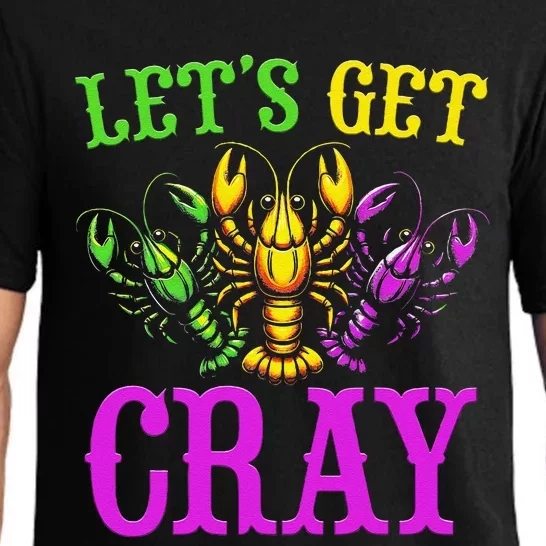 LetS Get Cray Mardi Gras Crawfish Pajama Set