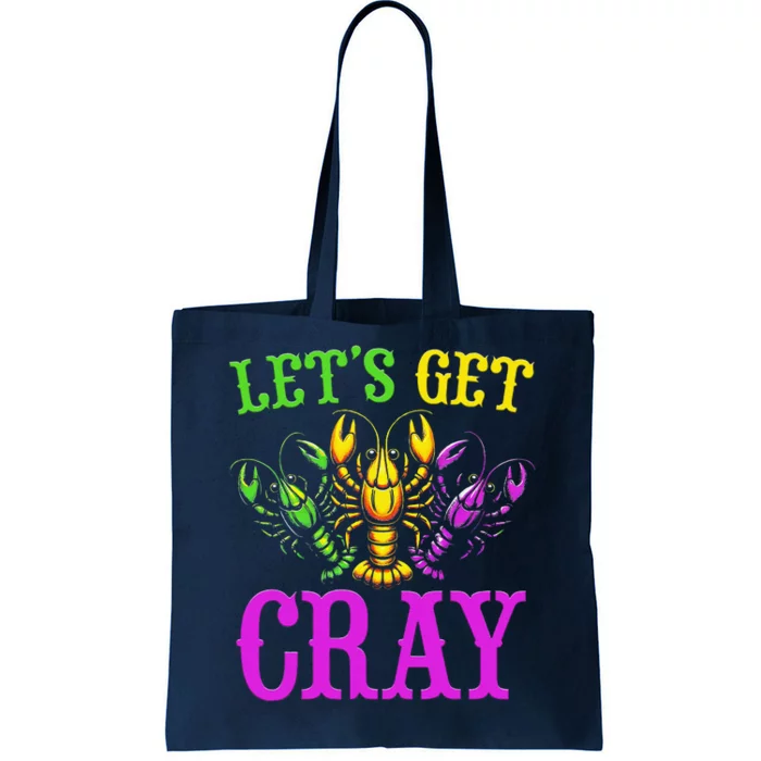 LetS Get Cray Mardi Gras Crawfish Tote Bag