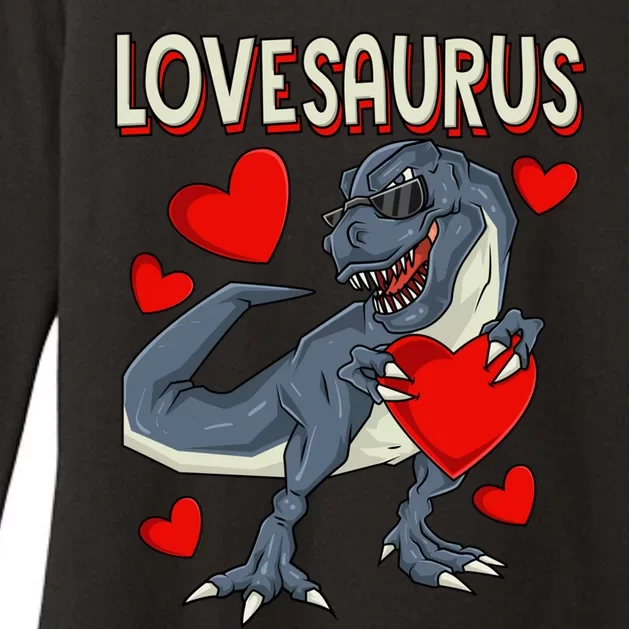 Lovesaurus Gift Couple Dino Love Valentine's Day Gift Meaningful Gift Womens CVC Long Sleeve Shirt